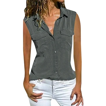 2020 Summer Women Blouses Button Solid Boho Pocket Loose Vintage Casual Chiffon Big Large Pluse Size Vest Tank Tops Shirts
2020 Summer Women Blouses Button Solid Boho Pocket Loose Vintage Casual Chiffon Big Large Pluse Size Vest Tank Tops Shirts