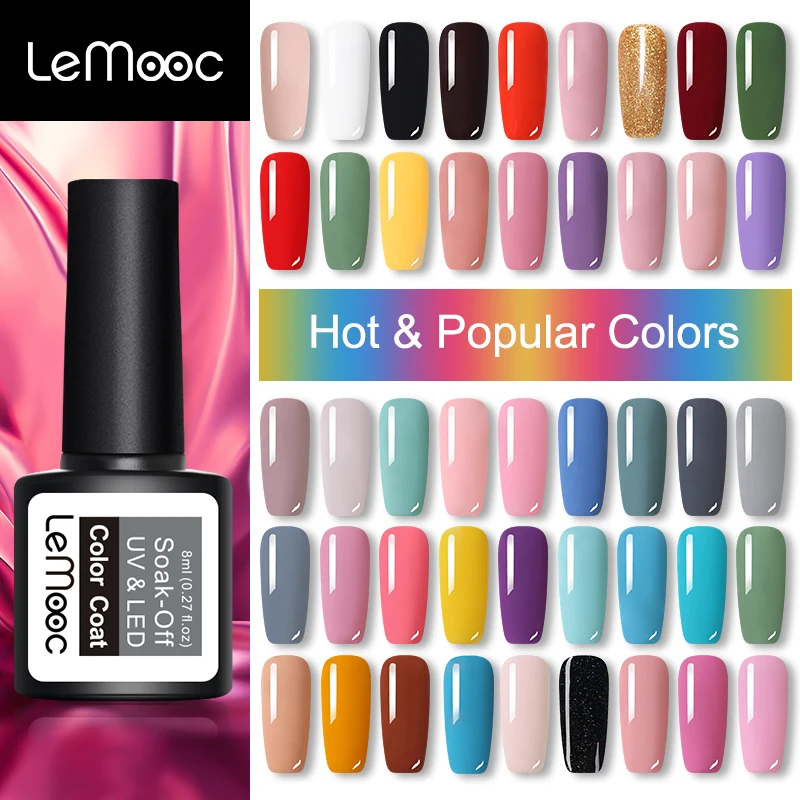 LEMOOC 8ml Gel Nail Polish Hybrid Varnishes Nail Polish Semi Permanent Vernis UV Color All For Manicured Gel Lak Top Base Coat
LEMOOC 8ml Gel Nail Polish Hybrid Varnishes Nail Polish Semi Permanent Vernis UV Color All For Manicured Gel Lak Top Base Coat