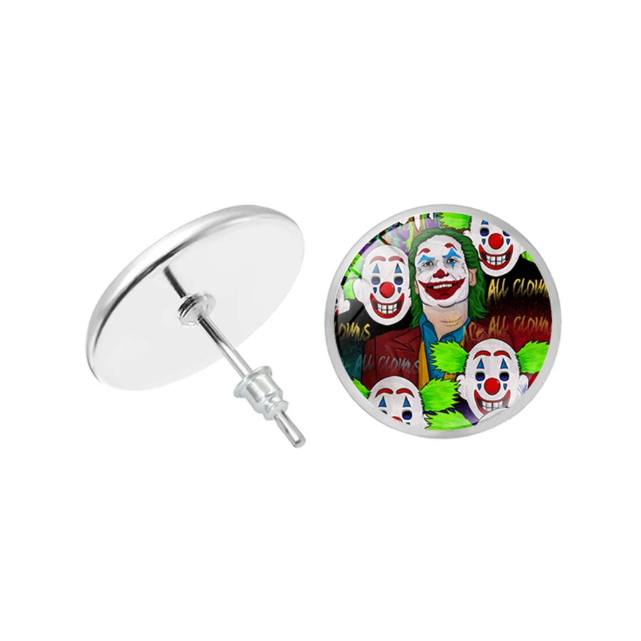 DC Joker Earrings Horror Stephen King's It We All Float Down Here Pennywise Suicide Squad Harley Quinn | Украшения и