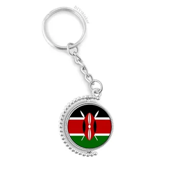 Kenya Africa National Emblem Rotatable Key Chain Ring Keyholder 
Kenya Africa National Emblem Rotatable Key Chain Ring Keyholder