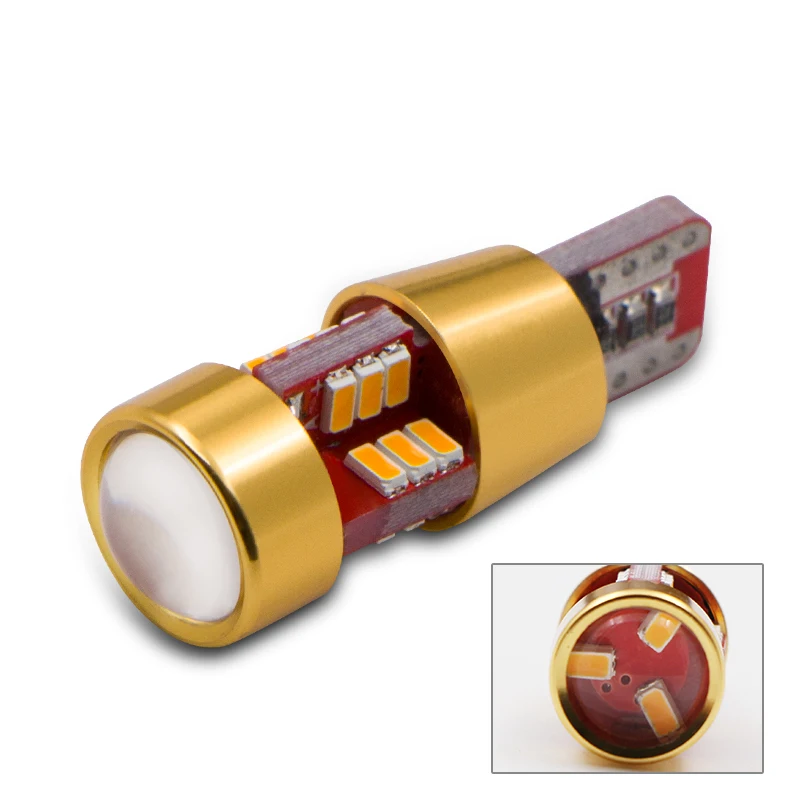 T10 Super Bright 27 SMD Projector Lenses LED Auto Wedge Interior Lamp for Reading 192 W5W LED Car Marker Light Parking Bulb 12V