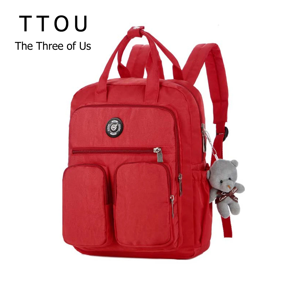 Waterproof Nylon Backpack for Women Multi Pocket Travel Backpacks Female Bear Pendant School Bag for Teens Book Mochilas Bagpack
Waterproof Nylon Backpack for Women Multi Pocket Travel Backpacks Female Bear Pendant School Bag for Teens Book Mochilas Bagpack