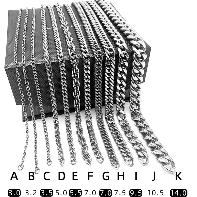 20 Meters Solid Titanium Chain O Shaped Curb Necklace Best Price Wholesale DIY Jewelry Accessories
20 Meters Solid Titanium Chain O Shaped Curb Necklace Best Price Wholesale DIY Jewelry Accessories