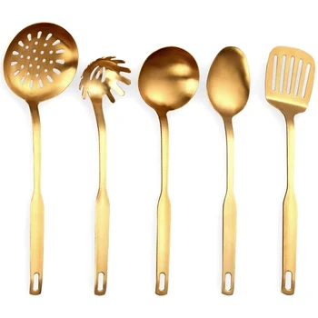 New-Stainless Steel Kitchen Utensils 5-Piece Cooking Trowel Set, Kitchen Tool Set, Gold
New-Stainless Steel Kitchen Utensils 5-Piece Cooking Trowel Set, Kitchen Tool Set, Gold