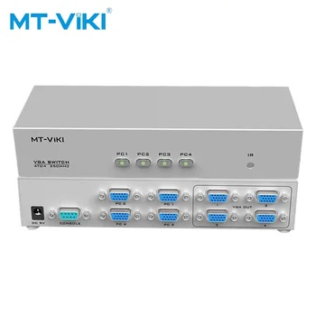 MT-VIKI VGA Video Switch Distributor HD 1080P 4 In 4 Out Computer Monitor Projection With Remote Control MT-404CB