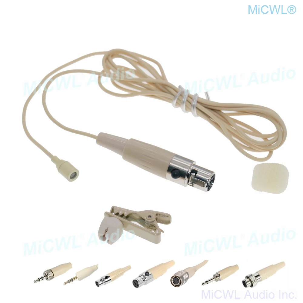 

Omnidirectional Wireless Tie Clips Lavalier Microphone for Shure Sennheiser Audio-Technica MiPro TA4F TA3F mini Condenser Mics