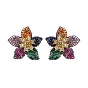 XIUMEIYIZU Color Flower Stud Earring Stereoscopic Petal Design Paved Cubic Zirconia Luxury Jewelri Anniversary Party Earring
XIUMEIYIZU Color Flower Stud Earring Stereoscopic Petal Design Paved Cubic Zirconia Luxury Jewelri Anniversary Party Earring