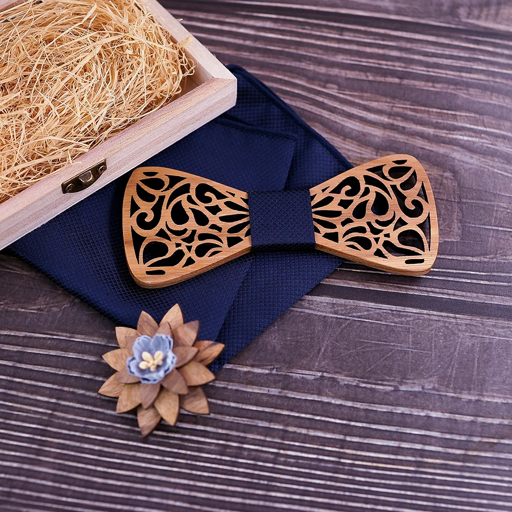 Mahoosive новый цветочный деревянные бабочки Галстуки для Для мужчин галстук бабочка