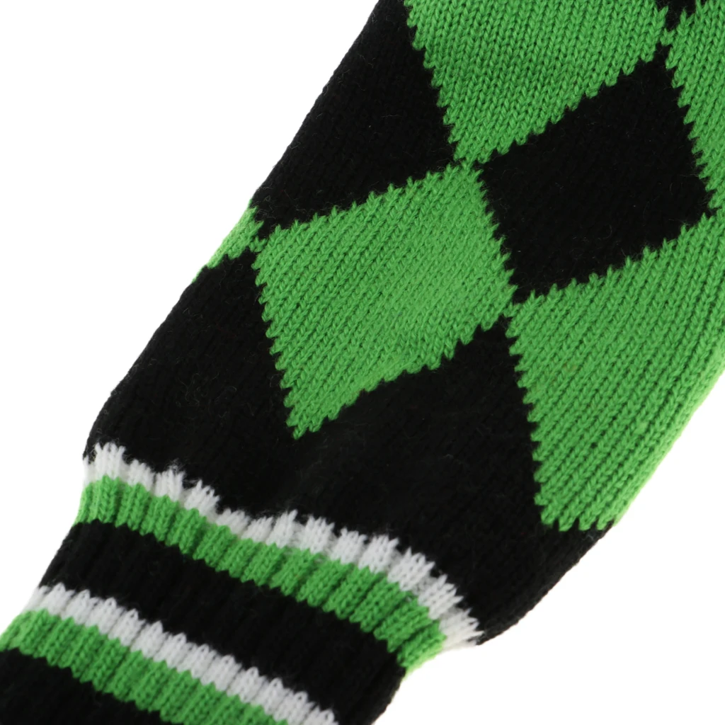 Golf Club Head Covers for Driver Fairway Wood Classical Knit Pom Pom Blue White Stripe Men Women Set Golf Club Head Covers for Driver Fairway Wood Classical Knit Pom Pom Blue White Stripe Men Women Set