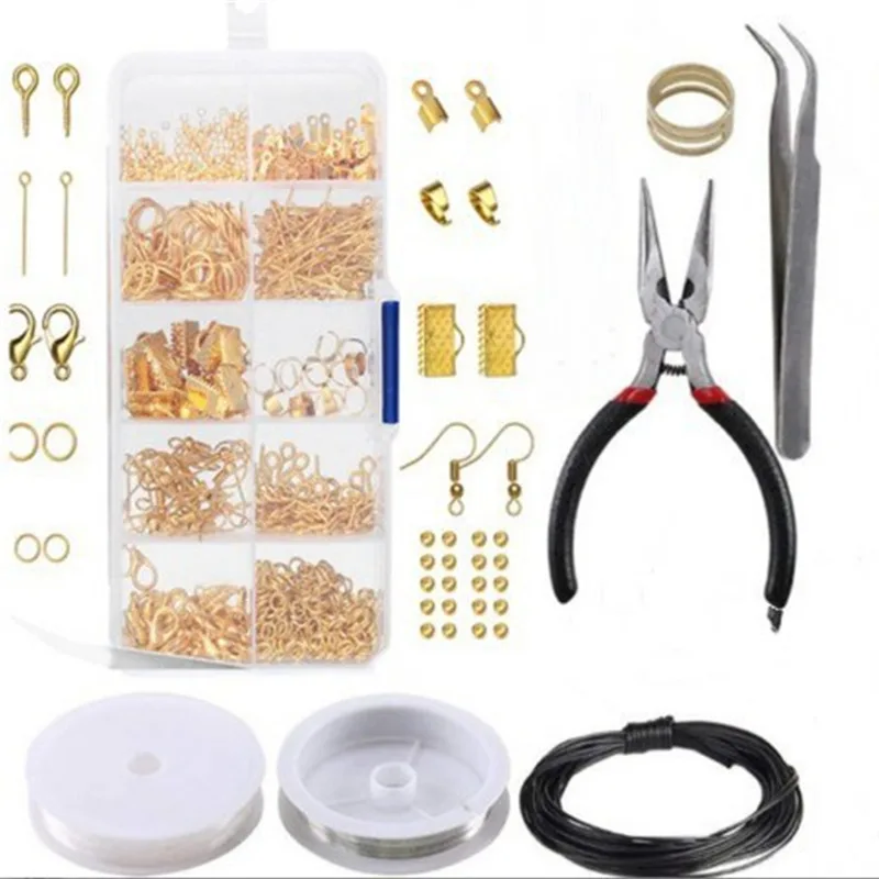 1 Box Jewelry DIY Findings Set Lobster Pliers Earring Hooks Set Accessories Making Kit For Earrings Bracelet Necklace Components
1 Box Jewelry DIY Findings Set Lobster Pliers Earring Hooks Set Accessories Making Kit For Earrings Bracelet Necklace Components