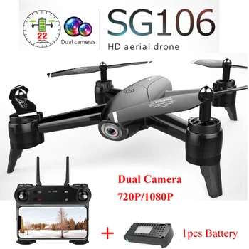 SG106 Optical RC Drone Dual Camera FPV WiFi RC Drone 3D Rolling Gesture Control Long Flytime Quadcopter Helicopter 1 Battery
SG106 Optical RC Drone Dual Camera FPV WiFi RC Drone 3D Rolling Gesture Control Long Flytime Quadcopter Helicopter 1 Battery