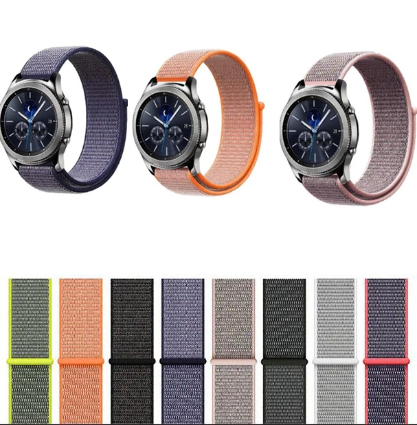 20 22 мм нейлоновый ремешок для Samsung Galaxy Active 2 42 46 S2 s3 huawei GT honor magic huami amazfit 1 s 3 GTR GTS pace