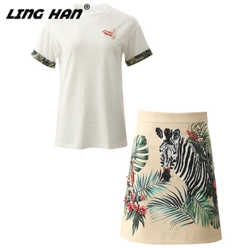 LINGHAN Designer Spring Summer 2020 Women 2 Piece Set Luxury Crystals White Blouse Print Mini Skirt Fashion Lady Twinset
LINGHAN Designer Spring Summer 2020 Women 2 Piece Set Luxury Crystals White Blouse Print Mini Skirt Fashion Lady Twinset