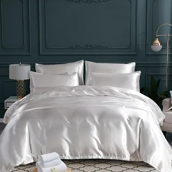 Satin Silk Bedding Set Luxury Queen King Size Bed Set Quilt Duvet Cover Linens And Pillowcase For Single Double Bedclothes
Satin Silk Bedding Set Luxury Queen King Size Bed Set Quilt Duvet Cover Linens And Pillowcase For Single Double Bedclothes
