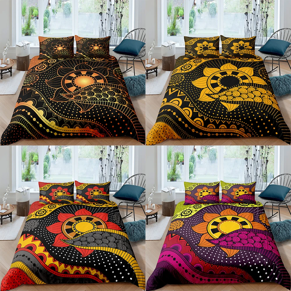 

Домашний текстиль, роскошный комплект постельного белья с 3d-изображением мандалы, пододеяльник, наволочка, Детский Комплект постельного белья размера AU/EU/UK/US Queen и King
