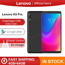 Lenovo K5 Pro смартфон с восьмиядерным процессором Snapdragon 636, ОЗУ 64 ГБ, ПЗУ 5,99 дюйма, 4G LTE, 4050 мАч(China)
