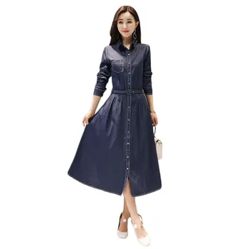 Trench Coat Women Navy Blue Single-breasted Long Windbreaker 2019 New Autumn Fashion Slim Plus Size Pocket Belt Denim Coat LD111 
Trench Coat Women Navy Blue Single-breasted Long Windbreaker 2019 New Autumn Fashion Slim Plus Size Pocket Belt Denim Coat LD111