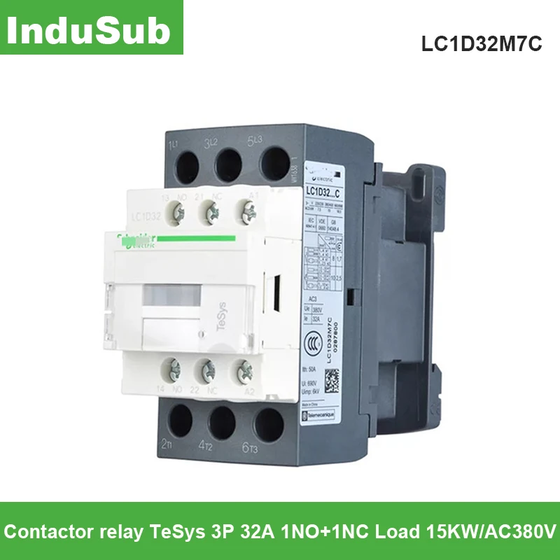Новое оригинальное контакторное реле LC1D32M7C TeSys 3P 32A 1NO + 1NC нагрузка 15 кВт/AC380V