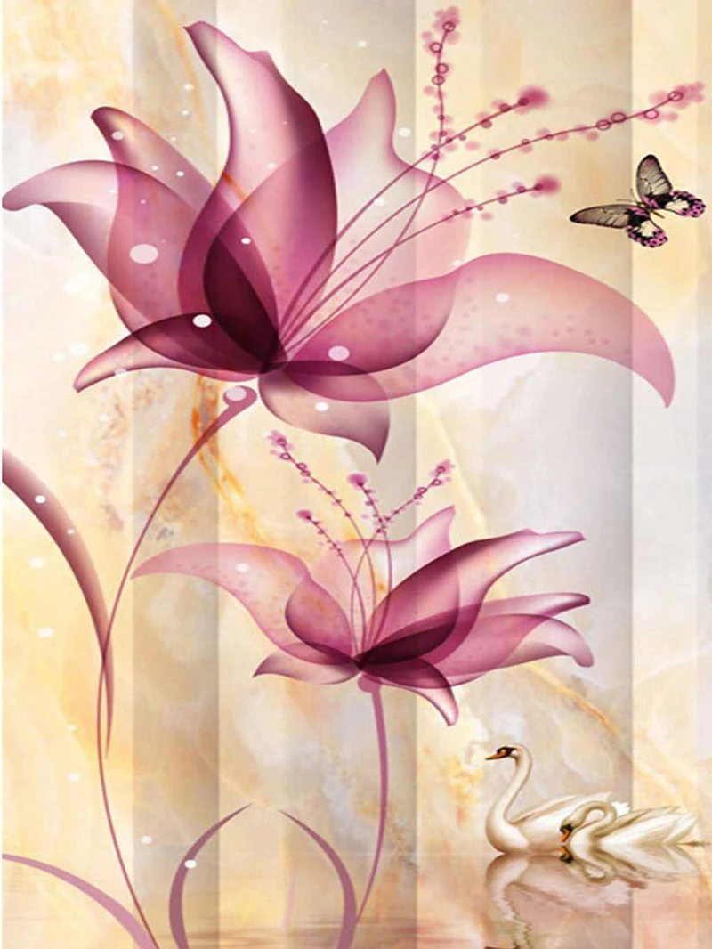 DIY diamond painting character cross stitch diamond painting Abstract Lotus circular rhinestone home decoration 
DIY diamond painting character cross stitch diamond painting Abstract Lotus circular rhinestone home decoration