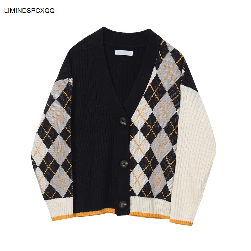 Vintage Geometric Rhombic Cardigan Sweater Women Autumn Warm Long Sleeve Outerwear 2020 Elegant V-Neck Chic Patchwork Knit Tops
Vintage Geometric Rhombic Cardigan Sweater Women Autumn Warm Long Sleeve Outerwear 2020 Elegant V-Neck Chic Patchwork Knit Tops