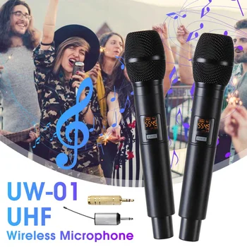 UW-01 UHF Wireless Microphone System Handheld LED Mic UHF Speaker with Portable Receiver microfone karaoke microphone
UW-01 UHF Wireless Microphone System Handheld LED Mic UHF Speaker with Portable Receiver microfone karaoke microphone