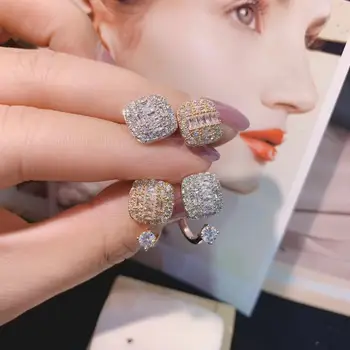 Fashion Cubic Zirconia square Stud Earring Ring set For Women Jewelry Wedding Brincos boucle d'oreille E9355
Fashion Cubic Zirconia square Stud Earring Ring set For Women Jewelry Wedding Brincos boucle d'oreille E9355