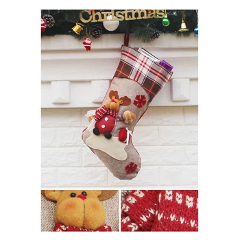 Christmas Stockings Fabric Santa Claus Sock Gift Kids Candy Bag Snowman Deer Pocket Xmas Decoration For Christmas Tree Ornaments
Christmas Stockings Fabric Santa Claus Sock Gift Kids Candy Bag Snowman Deer Pocket Xmas Decoration For Christmas Tree Ornaments