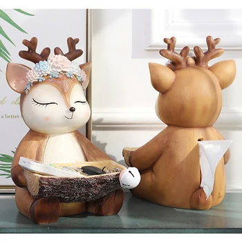 Nordic Resin Sika Deer Key Remote Control Storage Box Crafts Ornaments Simple Home Pug Tissue Box Living Room Fruit Snack Tray
Nordic Resin Sika Deer Key Remote Control Storage Box Crafts Ornaments Simple Home Pug Tissue Box Living Room Fruit Snack Tray