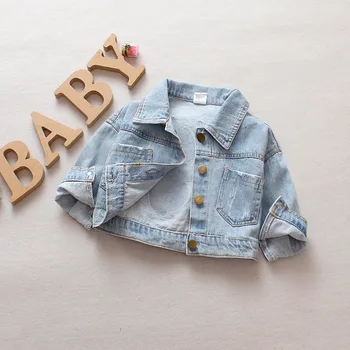2019 Autumn Fashion Baby Girls Denim Jeans Jacket Cartoon Long Sleeve Lapel Collar Casual Children Kids Outerwear Coat casaco
2019 Autumn Fashion Baby Girls Denim Jeans Jacket Cartoon Long Sleeve Lapel Collar Casual Children Kids Outerwear Coat casaco