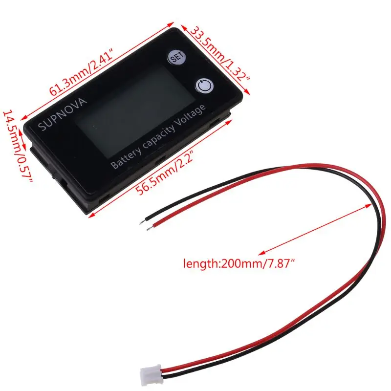 DC 8V-100V Lead Acid Lithium LiFePO4 Car Motorcycle Battery Capacity Indicator 1XCC
DC 8V-100V Lead Acid Lithium LiFePO4 Car Motorcycle Battery Capacity Indicator 1XCC