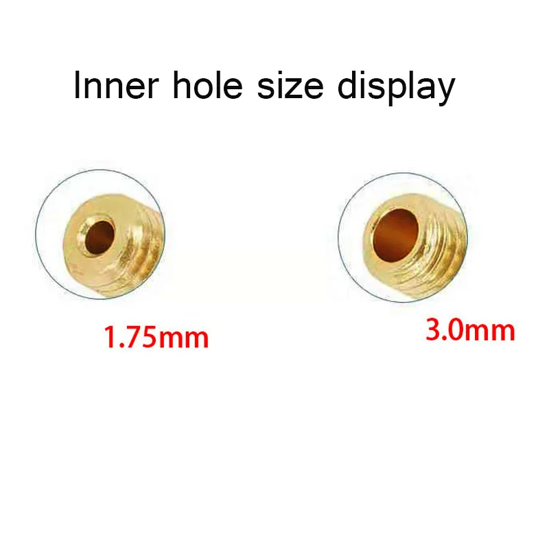 MK8 V5/V6 Nozzle Tool High Accuracy For 0.1/0.2/0.3/0.4/0.5/ 0.6/0.8/1 mm 3d Printer Nozzle Set for 1.75mm/3mm Hole Extruder