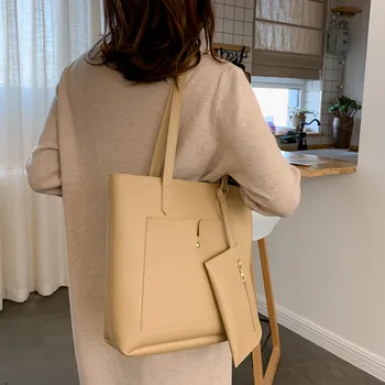 2pc Women's Luxury soild color Casual Shopping shoulder Handbag Single simple style Leather Bags+Coin Purse large capctiy 2020
2pc Women's Luxury soild color Casual Shopping shoulder Handbag Single simple style Leather Bags+Coin Purse large capctiy 2020