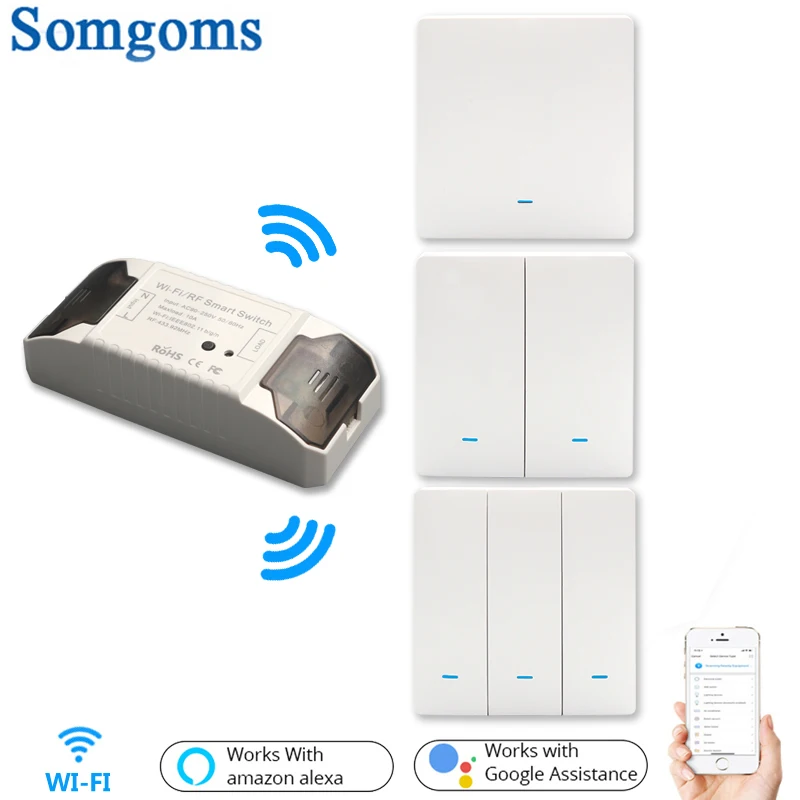 Wifi Switch DIY Wireless Remote Light Smart Home Automation Relay Module Controller Work with Alexa and Google home RF433
Wifi Switch DIY Wireless Remote Light Smart Home Automation Relay Module Controller Work with Alexa and Google home RF433