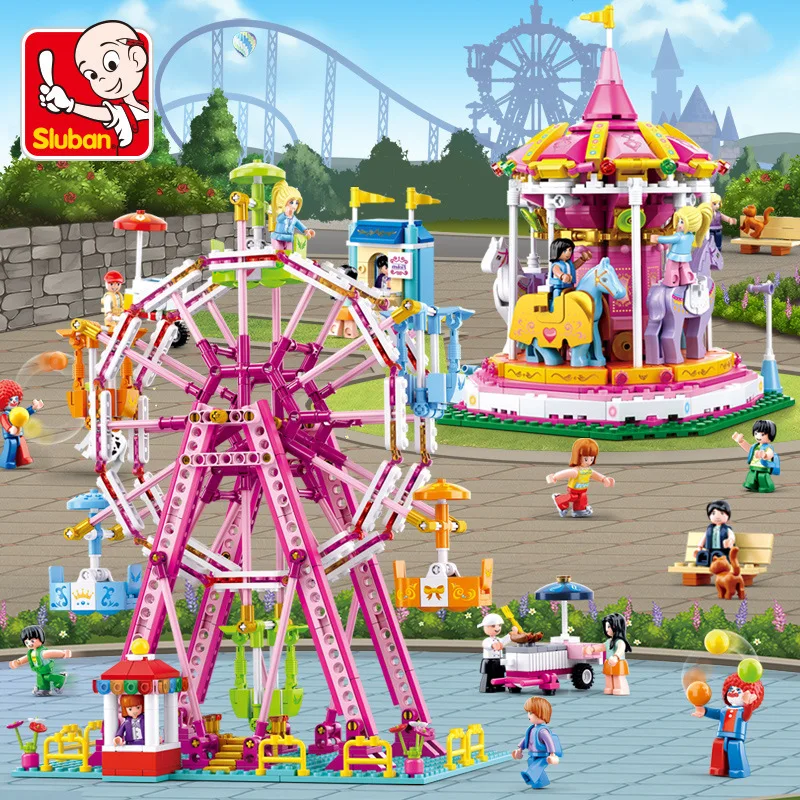 Small Luban 0723 Colorful Ferris Wheel 0725 Merry-go-round Amusement Park Fight Inserted-Building Blocks
Small Luban 0723 Colorful Ferris Wheel 0725 Merry-go-round Amusement Park Fight Inserted-Building Blocks