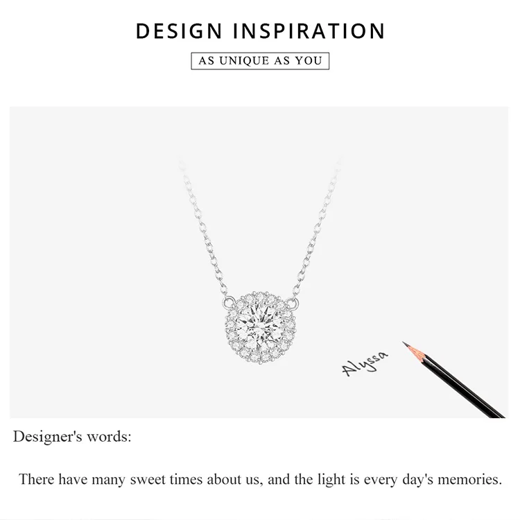 Delicate Round Zircon Necklace | S925 Sterling Silver | Go Glam Girl 12 Delicate Round Zircon Necklace | S925 Sterling Silver | Go Glam Girl - Show your style with the Delicate Round Zircon Necklace. Hand-finished in sterling silver, this necklace features a big round zircon stone surrounded by small sparkling zircons. This beautiful and dreamy necklace, full of a romantic atmosphere will bring mood and beauty to your day. Perfect gift for mom, sister, grandmother, friend or yourself. | 🚚 Free Standard Shipping 7-30 days | 🥇 Top Quality Product | 💎 100% S925 Sterling Silver | 🛡️ 100% Safe & Secure checkout