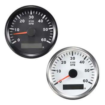 Boat Tachometer Marine Tacho Meter Gauge LCD Hourmeter 6000 RPM 85mm Car Tachometer 12V/24V White Black
Boat Tachometer Marine Tacho Meter Gauge LCD Hourmeter 6000 RPM 85mm Car Tachometer 12V/24V White Black