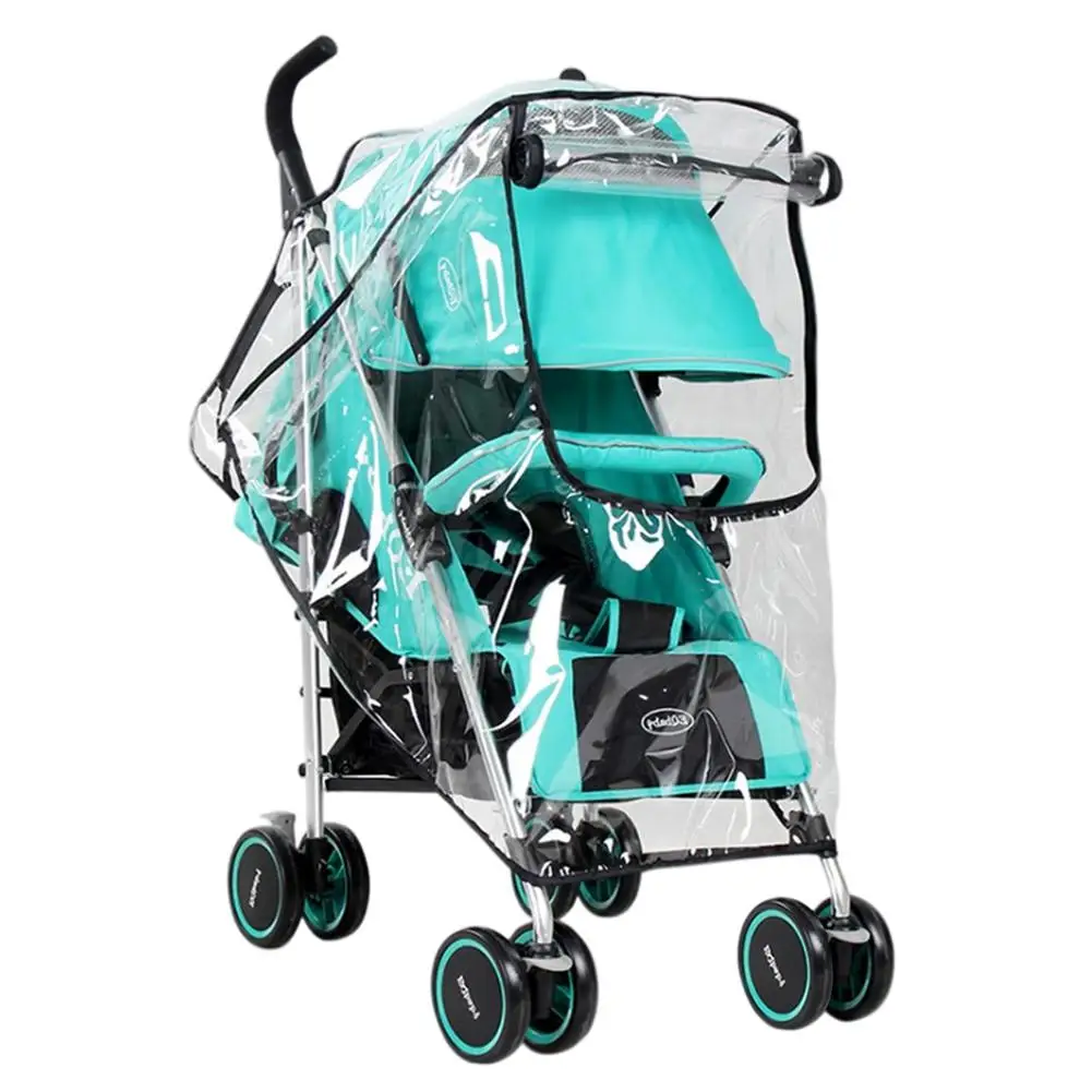 Jogging Stroller Rain Cover Universal High Transparent Baby Weather Shield With Zipper Opening Ultra-thin EVA For |