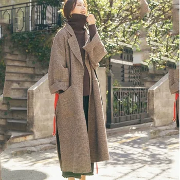 WOMENGAGA 2019 Autumn And Winter New Products Fashion Retro Lapel Long Plaid Warm Padded Woolen Coat Female B188
WOMENGAGA 2019 Autumn And Winter New Products Fashion Retro Lapel Long Plaid Warm Padded Woolen Coat Female B188