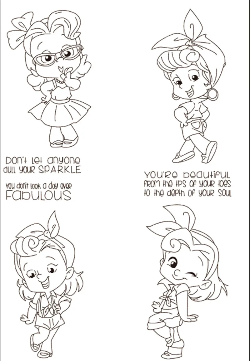 11x16 девушка танцует Прозрачная силиконовая печать для DIY скрапбукинга фотоальбом