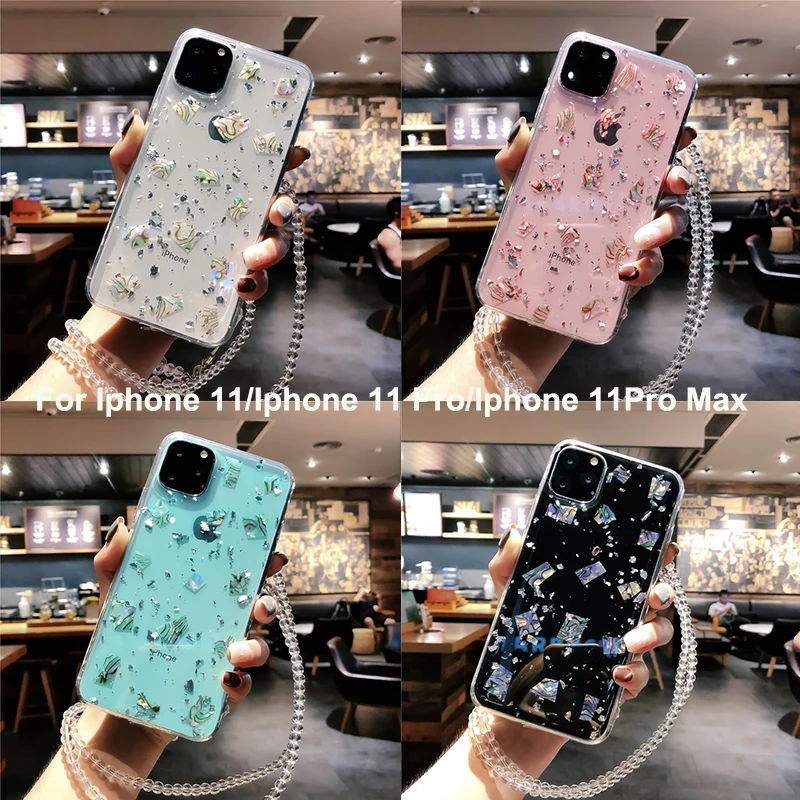 Phone Cases for Iphone 11 Pro Max Case Glitter Bling Conch Shell Foil Transparent Drop Glue Cover for Iphone 11 Pro Case Fundas
Phone Cases for Iphone 11 Pro Max Case Glitter Bling Conch Shell Foil Transparent Drop Glue Cover for Iphone 11 Pro Case Fundas