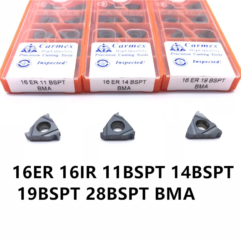 10PCS 16ER 16IR 11BSPT 14BSPT 19BSPT 28BSPT BSPT BMA Solid Carbide Inserts High Quality Threading Lathe Tool
10PCS 16ER 16IR 11BSPT 14BSPT 19BSPT 28BSPT BSPT BMA Solid Carbide Inserts High Quality Threading Lathe Tool