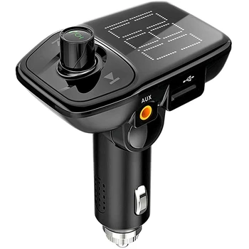 Bluetooth FM Transmitter, Wireless Radio Car Receiver Adapter Kit With Hand-Free Calling, Dual USB Charger 5V, 2.4A/1A, Support
Bluetooth FM Transmitter, Wireless Radio Car Receiver Adapter Kit With Hand-Free Calling, Dual USB Charger 5V, 2.4A/1A, Support