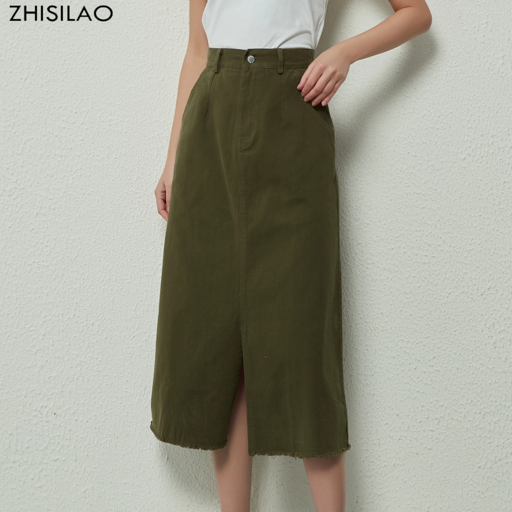 ZHISILAO Fashion New A-line Long Skirt Women Vintage Solid Split Fork High Waist Skirt Spring Summer 2022
ZHISILAO Fashion New A-line Long Skirt Women Vintage Solid Split Fork High Waist Skirt Spring Summer 2022