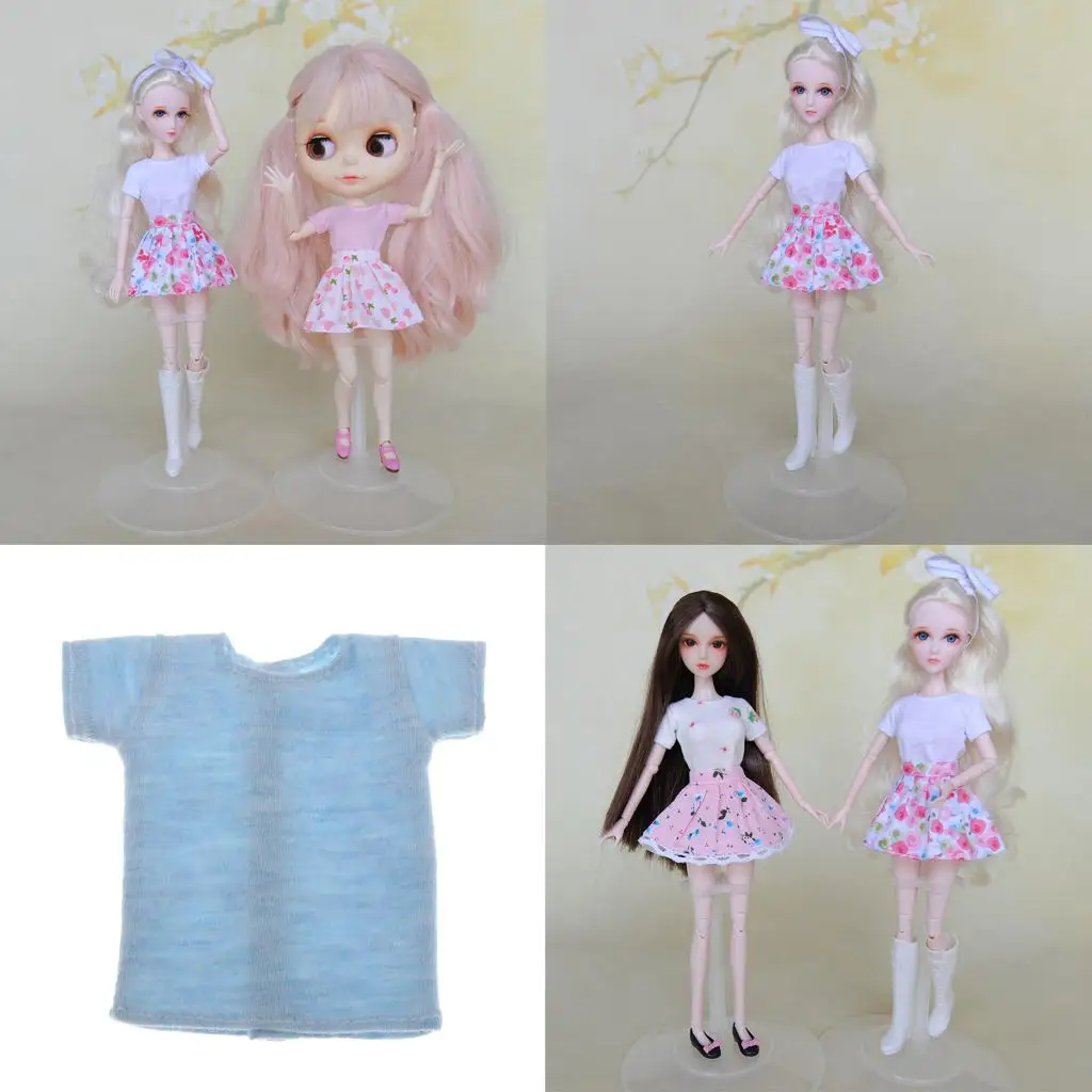 1/6 Girl Doll T-shirts BJD Casual Matching Garments Kids Toys Accessory 1/6 Girl Doll T-shirts BJD Casual Matching Garments Kids Toys Accessory