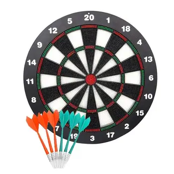 Security Plastic Dartboard With 6 Bristle Darts Staple-free Bullseye with Number Ring Kid adult Inhouse Toy Office Entertainment 
Security Plastic Dartboard With 6 Bristle Darts Staple-free Bullseye with Number Ring Kid adult Inhouse Toy Office Entertainment