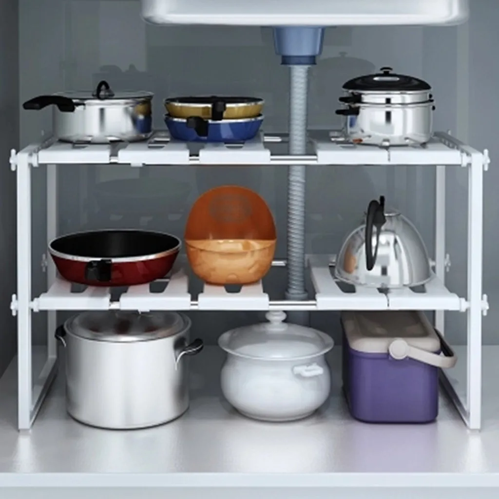Adjustable 2-layer Under Sink Rack Kitchen Storage Rack Stainless Steel Tube Assembly Space Expansion Storage Rack #10
Adjustable 2-layer Under Sink Rack Kitchen Storage Rack Stainless Steel Tube Assembly Space Expansion Storage Rack #10