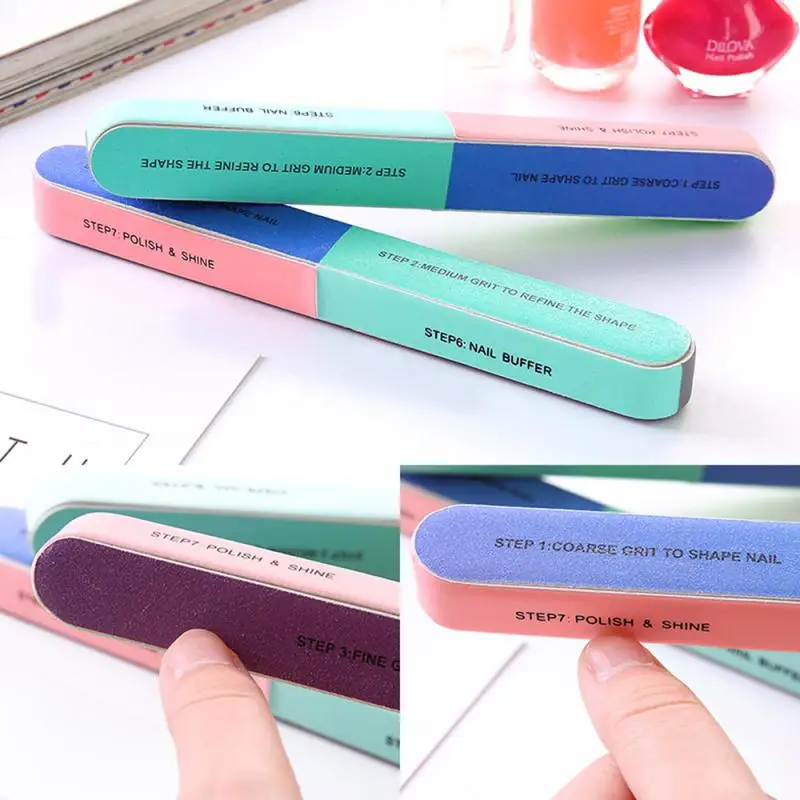 

1PCS Six-sided Polishing Nail File Creative Tool Printing Sanding Sand Nail File Sanding Professional Nail Nail Tool NEW