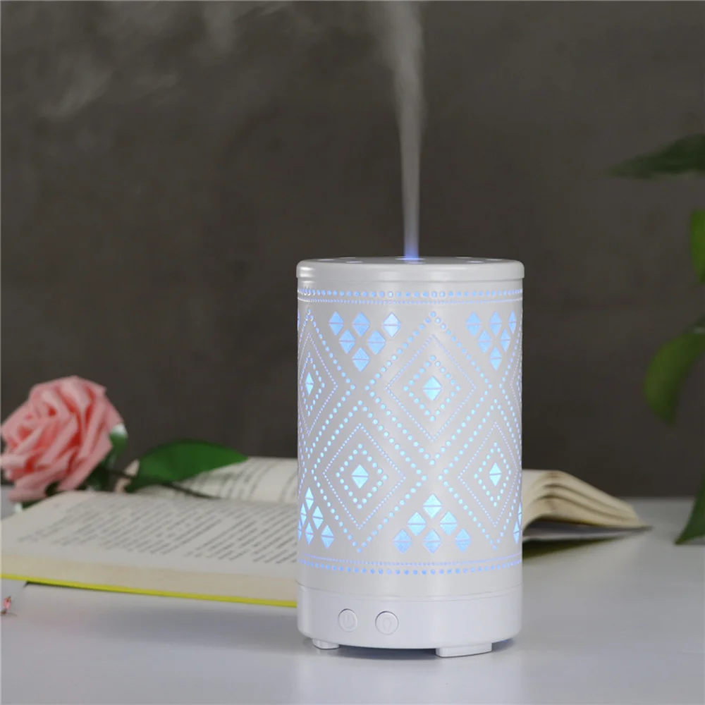 New 100ml Iron Art Essential Oil Diffuser Ultrasonic Mist Maker Air Humidifie with LED 7 Color Light Home Aromatherapy Machine
New 100ml Iron Art Essential Oil Diffuser Ultrasonic Mist Maker Air Humidifie with LED 7 Color Light Home Aromatherapy Machine