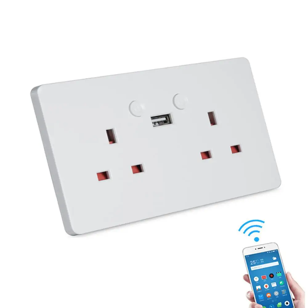 Teekar 146 Smart Wall Socket UK Standard Power Outlet Switch Control Socket With USB Charge Port Remote Control Work With Alexa
Teekar 146 Smart Wall Socket UK Standard Power Outlet Switch Control Socket With USB Charge Port Remote Control Work With Alexa