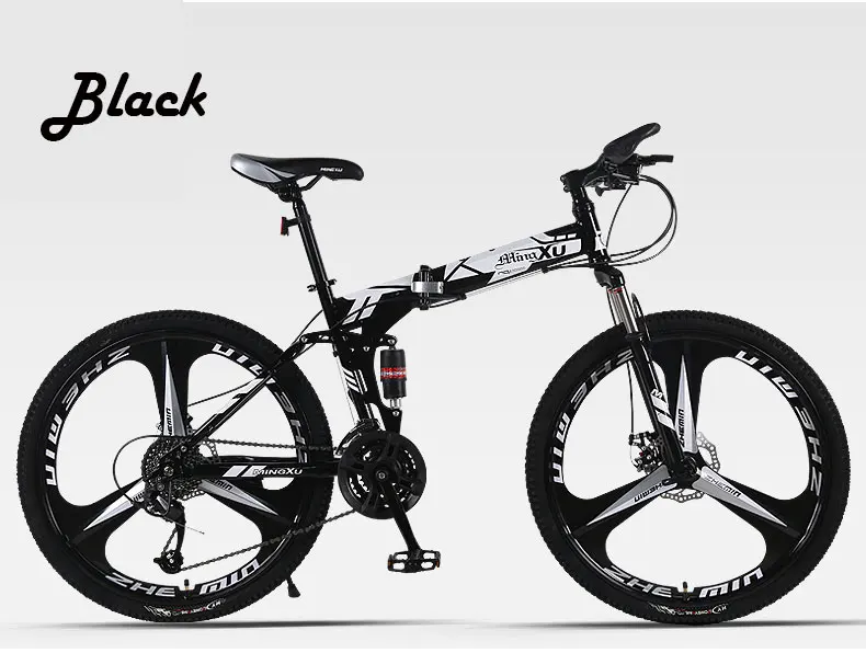 Perfect Folding Bike Mountain Bicycle 24/26 inch Off-road Transmission Double Shock-absorbing Racing Student Adult 10